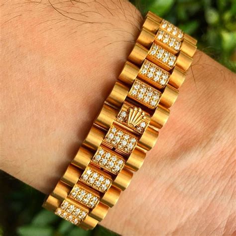 gold rolex bracelet men's.